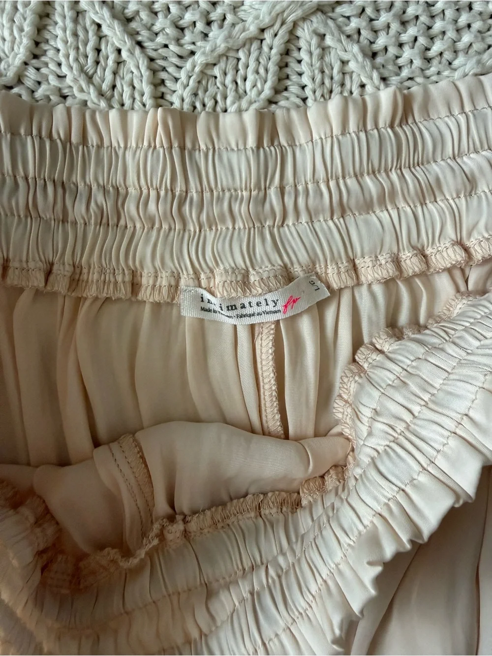 Free People Sleepover Crush Balloon Pants in Toasted Eggnog Size L